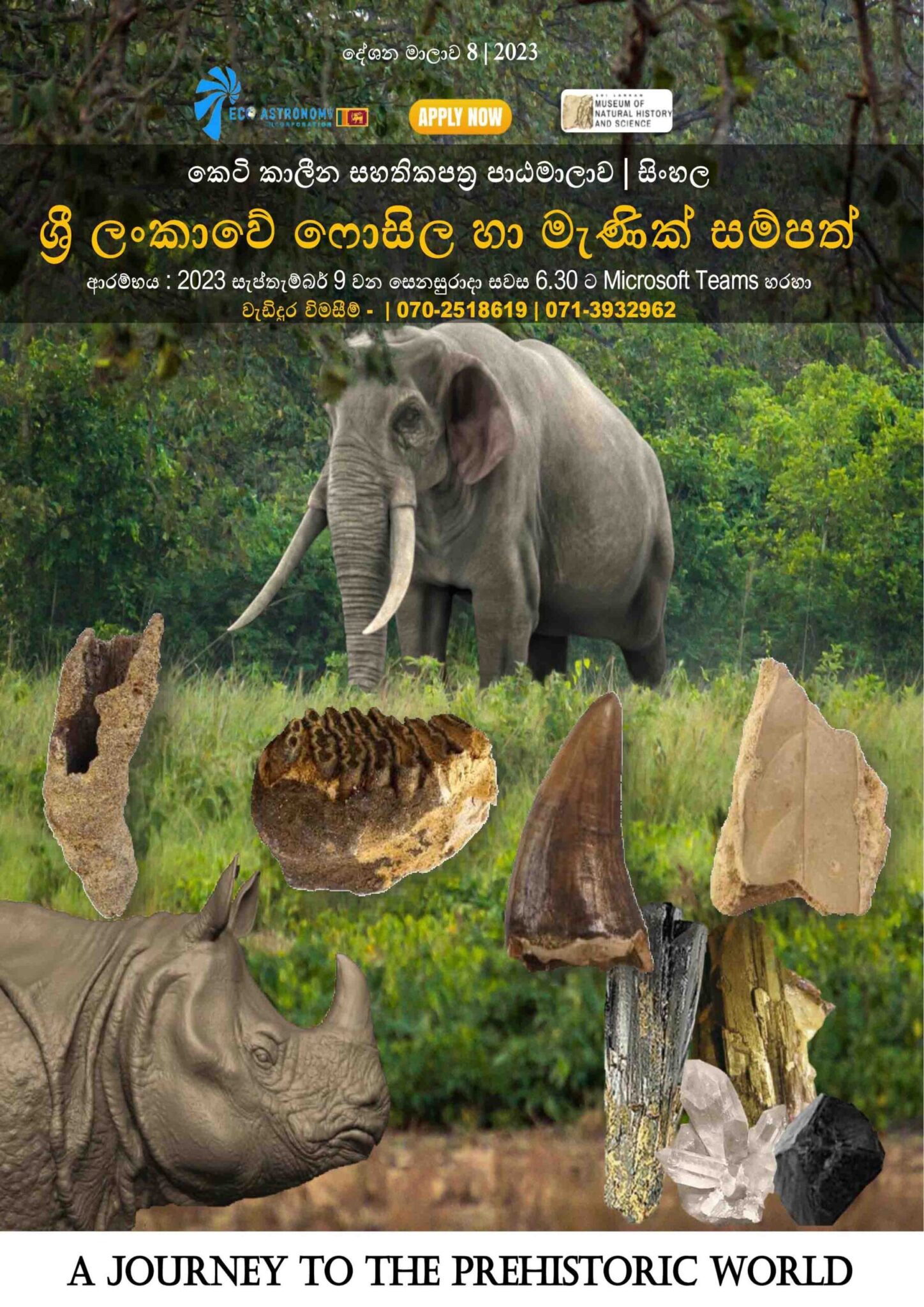 Certificate Course in Fossils of Sri Lanka and Gem Resources Eco